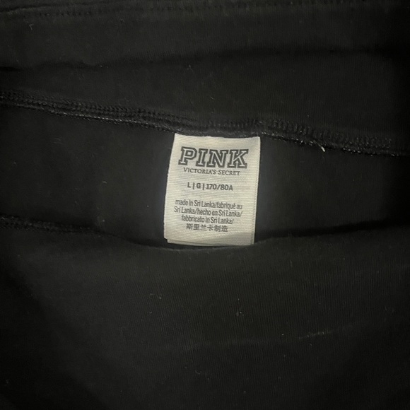 PINK Victoria's Secret Joggers - Black with Colorful LOVE PINK Print - Picture 5 of 6